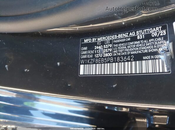 W1KZF8EB5PB183642 2023 MERCEDES-BENZ E-CLASS Gray Widok komory silnika