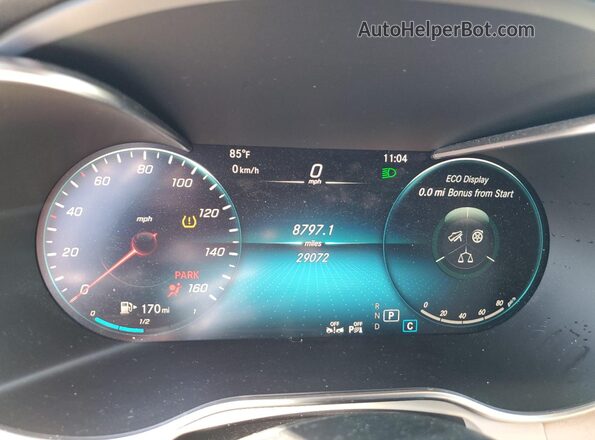 W1N0G8DB1MV320984 2021 MERCEDES-BENZ GLC-CLASS White Widok zestawu wskaźników