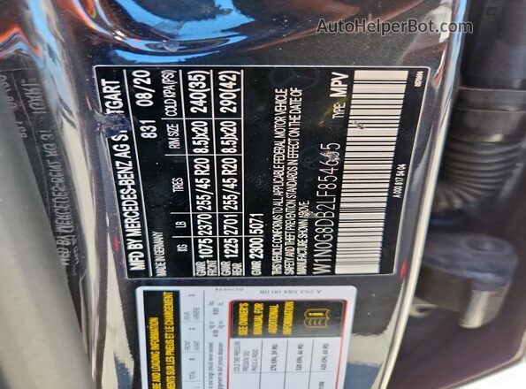W1N0G8DB2LF854665 2020 MERCEDES-BENZ GLC-CLASS Black Вид підкапотного простору