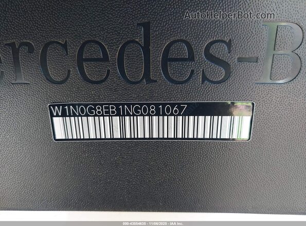W1N0G8EB1NG081067 2022 MERCEDES-BENZ GLC 300 White 