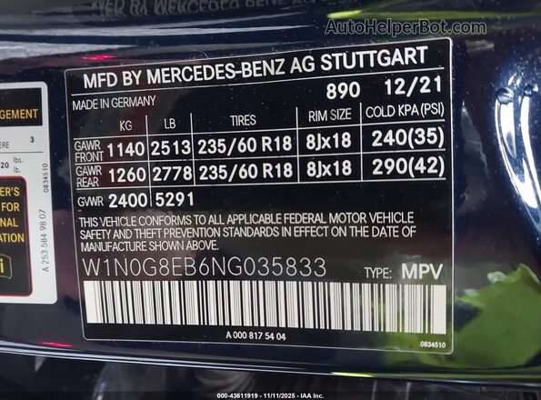 W1N0G8EB6NG035833 2022 MERCEDES-BENZ GLC 300 Dark Blue Շարժիչի բաժամունքի տեսք