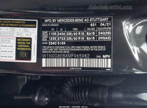 W1N0G8EBXMF965982 2021 MERCEDES-BENZ GLC 300 Gray Engine compartment view