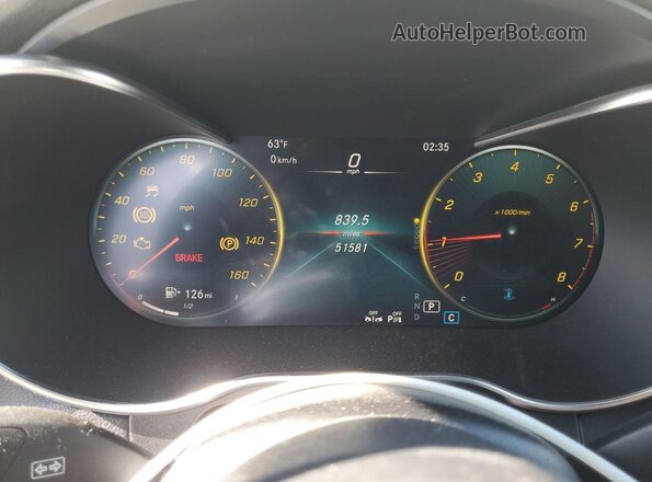 W1N0J8EB3LF858448 2020 MERCEDES-BENZ GLC-CLASS Белый Вид щитка приборов