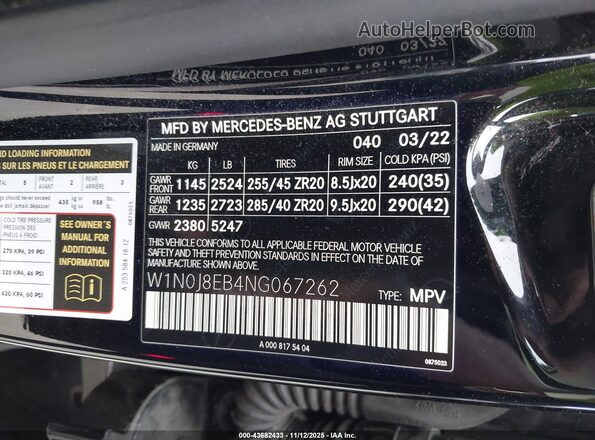 W1N0J8EB4NG067262 2022 MERCEDES-BENZ GLC-CLASS Black Engine compartment view
