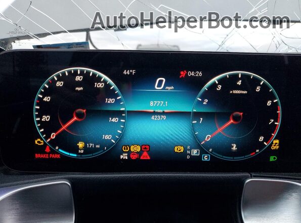 W1N4M4HB6PW297746 2023 MERCEDES-BENZ GLB-CLASS Gray Սարքավորումների վահանակի տեսք