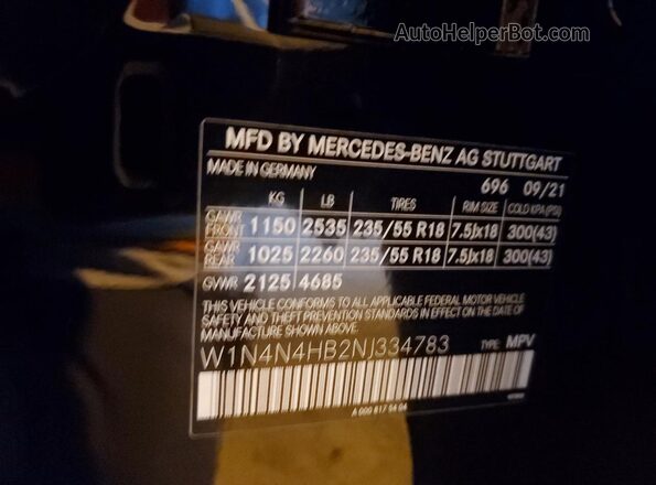 W1N4N4HB2NJ334783 2022 MERCEDES-BENZ GLA Black Вид підкапотного простору