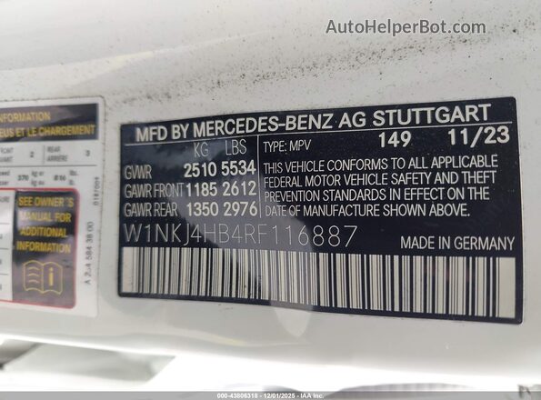W1NKJ4HB4RF116887 2024 MERCEDES-BENZ GLC 300 Белый Вид подкапотного пространства