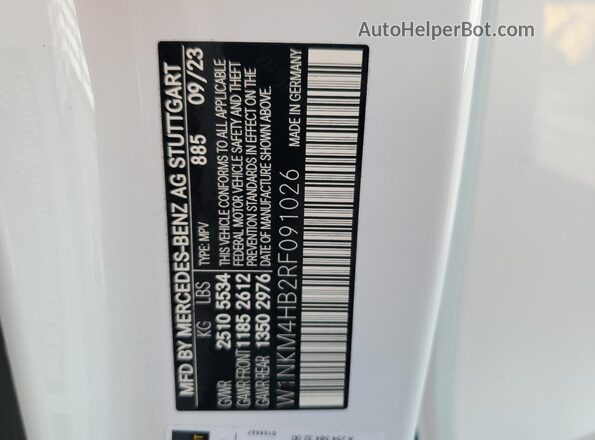 W1NKM4HB2RF091026 2024 MERCEDES-BENZ GLC-CLASS Белый Панорамный вид салона 360°