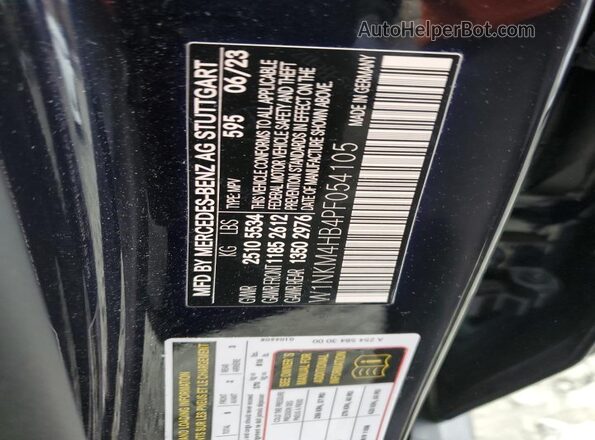 W1NKM4HB4PF054105 2023 MERCEDES-BENZ GLC-CLASS Blue Widok naklejki z numerem VIN