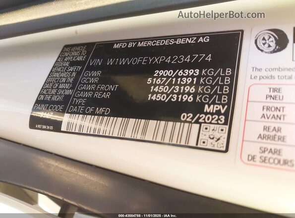 W1WV0FEYXP4234774 2023 MERCEDES-BENZ METRIS White Widok komory silnika