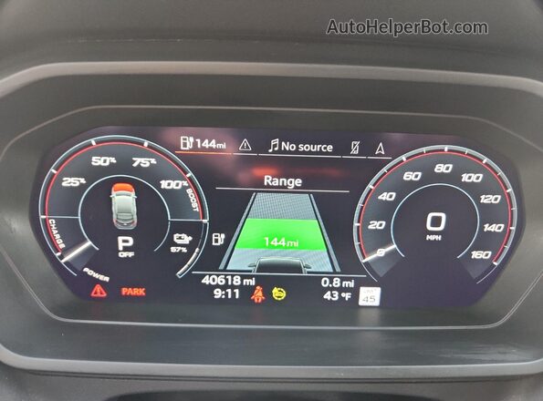 WA132BFZ6NP016558 2022 AUDI Q4 Black Vista del cuadro de instrumentos