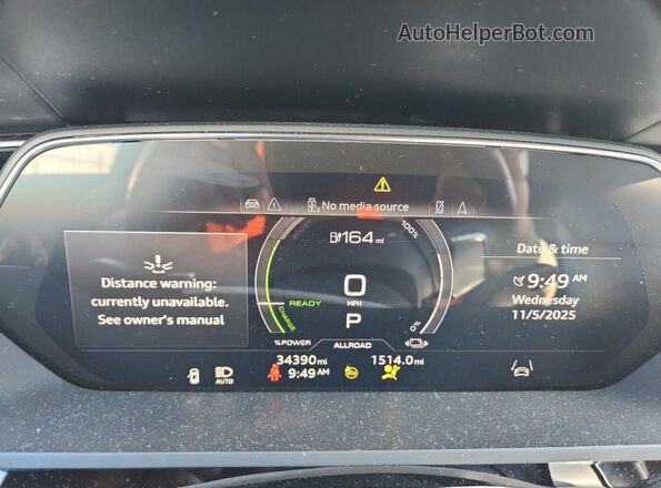 WA13AAGE7MB001815 2022 AUDI E-TRON Gray Սարքավորումների վահանակի տեսք