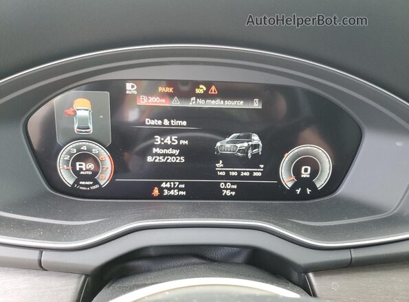 WA1ABAFY2S2046870 2025 AUDI Q5 Blue ხელსაწყოთა პანელის ხედი