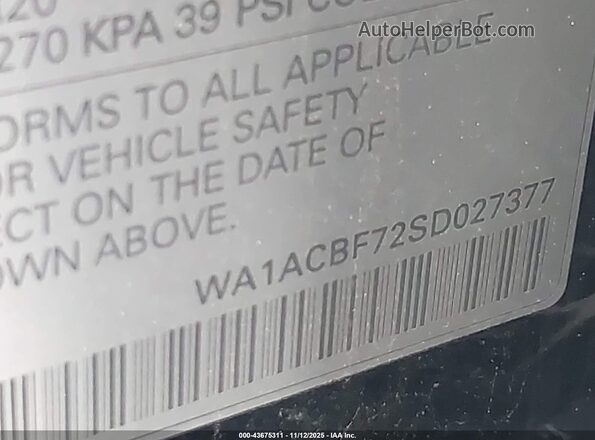 WA1ACBF72SD027377 2025 AUDI Q7 Black 
