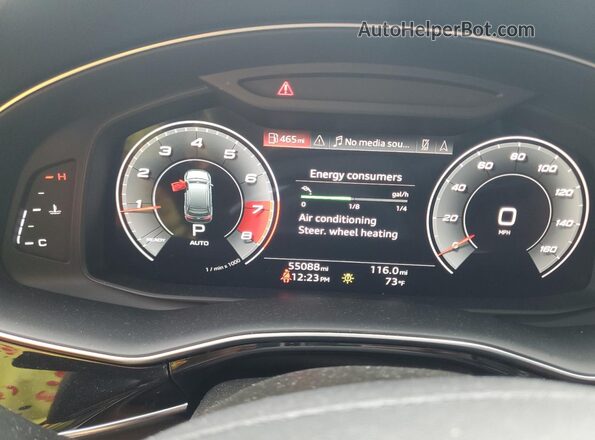 WA1AJAF78MD027225 2021 AUDI Q7 Black Սարքավորումների վահանակի տեսք
