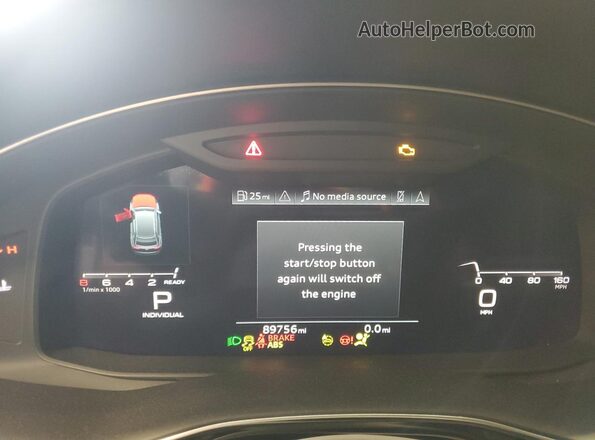 WA1AVAF11MD014655 2021 AUDI Q8 Black Instrument cluster view