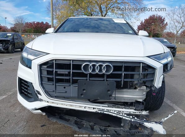 WA1AVAF19KD016764 2019 AUDI Q8 White წინა ხედი