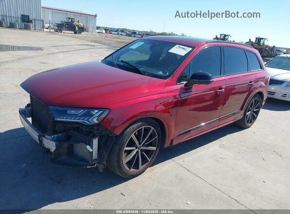 WA1AWBF77MD000931 2021 AUDI SQ7 Red წინა მარცხენა ხედი სამი მეოთხედიდან