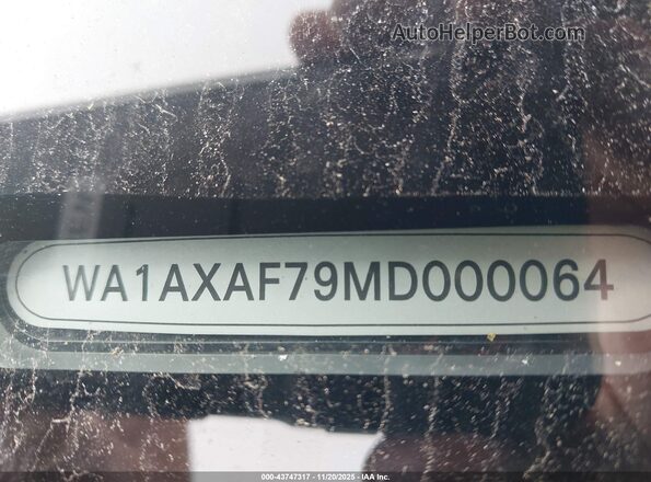 WA1AXAF79MD000064 2021 AUDI Q7 Silver 