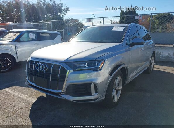 WA1AXBF76ND019730 2022 AUDI Q7 Silver წინა მარცხენა ხედი სამი მეოთხედიდან