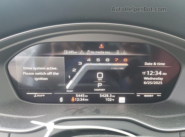 WA1B4AFY1R2115315 2024 AUDI SQ5 Silver Instrument cluster view