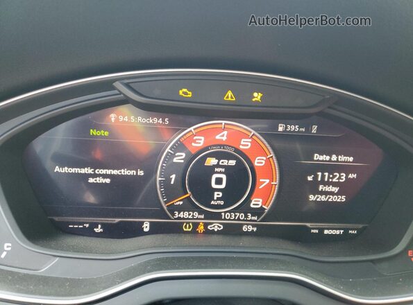 WA1B4AFY2K2056085 2019 AUDI SQ5 Серый Вид щитка приборов