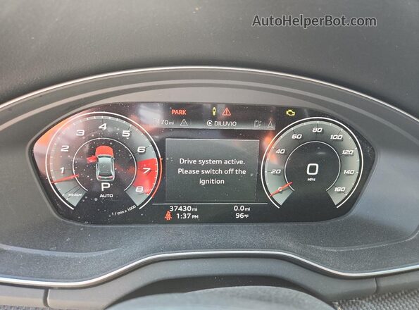 WA1B4AFY2P2082001 2023 AUDI SQ5 Gray ხელსაწყოთა პანელის ხედი