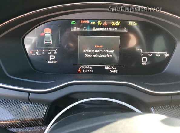 WA1B4AFY9P2020501 2023 AUDI SQ5 Gray Vista del cuadro de instrumentos