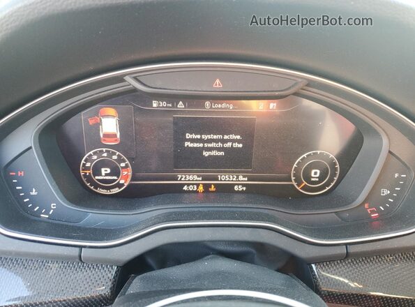 WA1B4AFYXK2029099 2019 AUDI SQ5 Blue Instrument cluster view