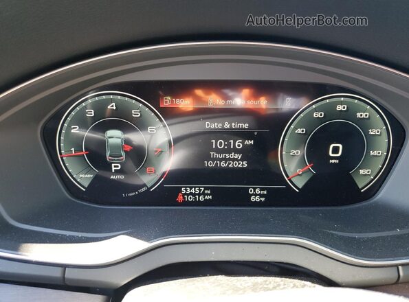 WA1BAAFY2M2010283 2021 AUDI Q5 Black ხელსაწყოთა პანელის ხედი
