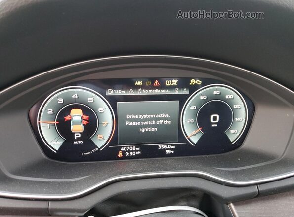 WA1BAAFY5M2018443 2021 AUDI Q5 White Widok zestawu wskaźników