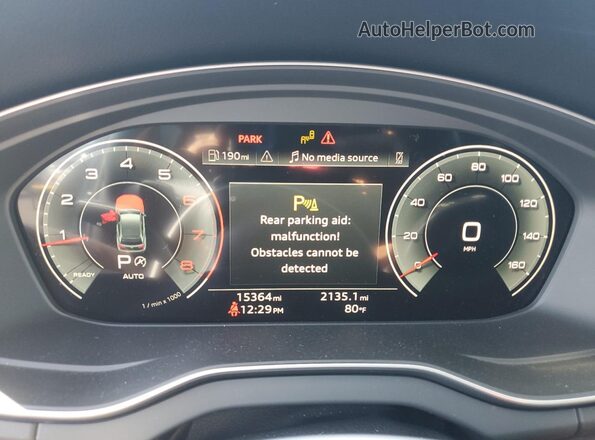 WA1BBAFY5R2022318 2024 AUDI Q5 Black Vista del cuadro de instrumentos