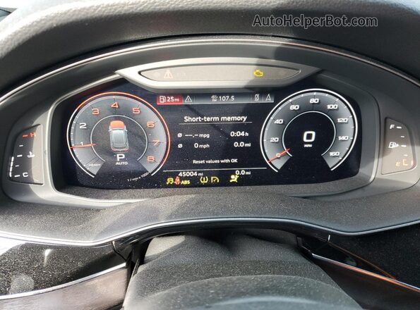 WA1BVAF1XLD000613 2020 AUDI Q8 White ხელსაწყოთა პანელის ხედი