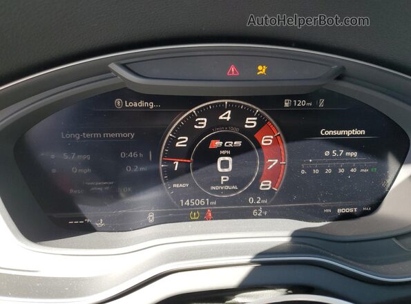 WA1C4AFY8J2176699 2018 AUDI SQ5 Blue Widok zestawu wskaźników