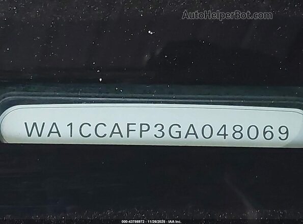 WA1CCAFP3GA048069 2016 AUDI SQ5 Black Widok komory silnika