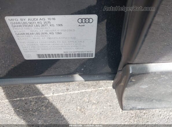 WA1CCAFP4HA073631 2017 AUDI SQ5 Черный Вид подкапотного пространства