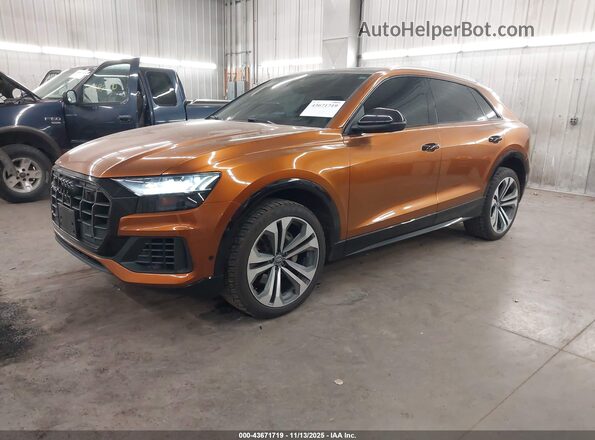WA1CVAF19KD008334 2019 AUDI Q8 Orange Առջևի ձախ երեք քառորդ տեսարան