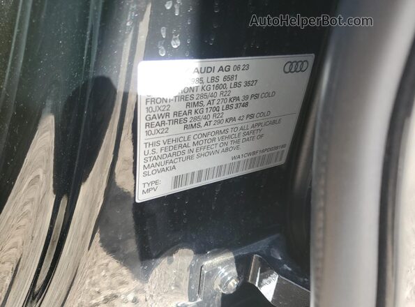 WA1CWBF16PD038160 2023 AUDI SQ8 Black Вид підкапотного простору