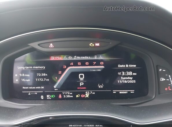 WA1CWBF19SD015691 2025 AUDI SQ8 White უკანა სავარძლების ხედი