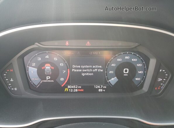 WA1DECF31L1018425 2020 AUDI Q3 Gray ხელსაწყოთა პანელის ხედი