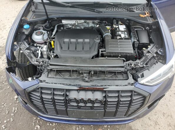 WA1DECF34R1182504 2024 AUDI Q3 Blue Engine compartment view