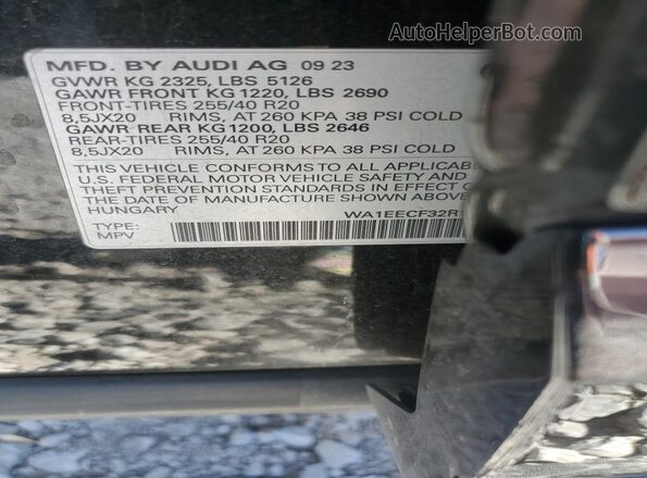 WA1EECF32R1031262 2024 AUDI Q3 Black 