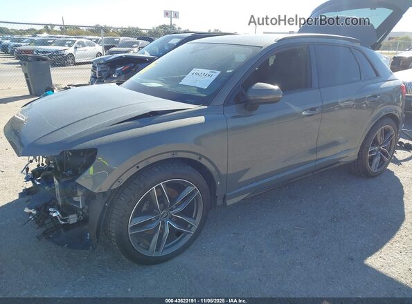 WA1EECF36N1035258 2022 AUDI Q3 Gray Առջևի ձախ երեք քառորդ տեսարան