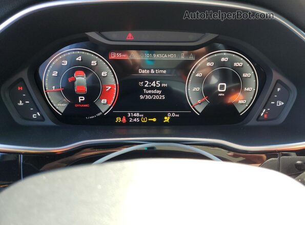 WA1EECF38R1206047 2024 AUDI Q3 White Vista del cuadro de instrumentos