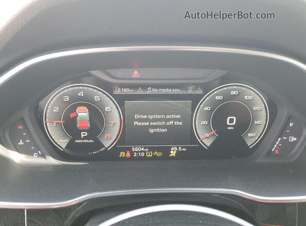 WA1EEDF34S1037947 2025 AUDI Q3 White Вид щитка приладів