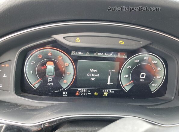 WA1EVAF11MD021123 2021 AUDI Q8 Black Vista del cuadro de instrumentos