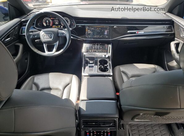 WA1EVAF13KD012663 2019 AUDI Q8 Blue Dashboard view