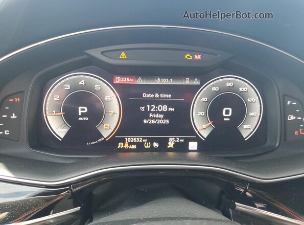 WA1EVAF13KD012663 2019 AUDI Q8 Blue Instrument cluster view