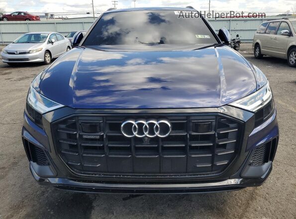 WA1EVAF13KD012663 2019 AUDI Q8 Blue Front view