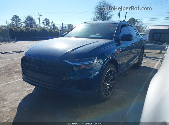 WA1EVAF13MD027425 2021 AUDI Q8 Blue წინა მარცხენა ხედი სამი მეოთხედიდან